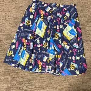 Modcloth Navy Graphic Print A-Line Skirt